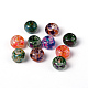 Spray Painted Glass Large Hole Beads(X-DGLA-R017-8mm-M)-1