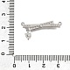 Brass Micro Pave Clear Cubic Zirconia Connector Charms(CU-CBA3569-04P-C)-3