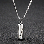 Non-Tarnish 304 Stainless Steel Column Pendant Necklaces for Women, Urn Ashes Necklaces, Stainless Steel Color, no size(SF8174-5)