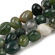Natural Indian Agate Bead Strands, Tumbled Stone, Nuggets, 5~9x6~8x4.5~6mm, Hole: 0.8mm, about 51~58pcs/strand, 15.16''~15.35''(38.5~39cm)(G-P070-51A)