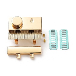 Zinc Alloy Twist Bag Lock Purse Catch Clasps, for DIY Bag Purse Hardware Accessories, Light Gold, 5.2x3.8cm(PURS-PW0005-094LG)