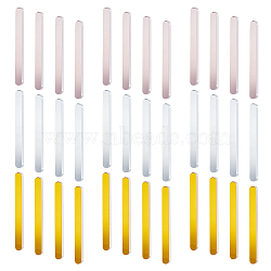 AHADEMAKER 60Pcs 3 Colors Reusable Acrylic Mirror Cakesicle Sticks, Ice Cream Sticks for DIY Ice Ice Cream Cakesicle Mold, Oval, Mixed Color, 115x9.5x2.5mm, 20pcs/color(DIY-GA0004-06)