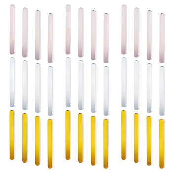 AHADEMAKER 60Pcs 3 Colors Reusable Acrylic Mirror Cakesicle Sticks, Ice Cream Sticks for DIY Ice Ice Cream Cakesicle Mold, Oval, Mixed Color, 115x9.5x2.5mm, 20pcs/color