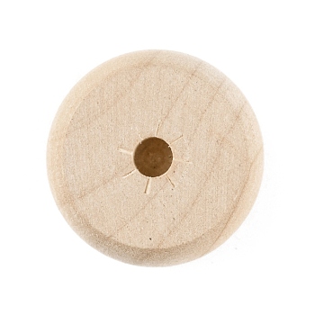 Schima Wood Vehicle Wheels, Toy Making Accessories, Flat Round, BurlyWood, 2.55x1cm, Hole: 4.5mm