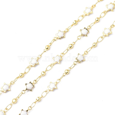 White Brass+Enamel Link Chains Chain