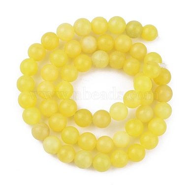 Natural Lemon Jade Beads Strands(G-H1631-6MM)-3