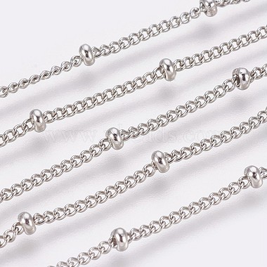 304 Stainless Steel Curb Chain Anklets(AJEW-P069-02P)-2