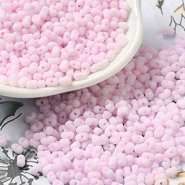 Pink Peanut Glass Beads