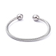 304 Stainless Steel Cuff Bangles(BJEW-M284-12P)-1