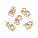 Brass Micro Pave Clear Cubic Zirconia Charms(KK-E068-VB226)-4