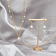 5M Brass & CCB Plastic Imitation Pearl Curb Chains(DIY-CA0002-07)-4