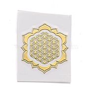 Self Adhesive Brass Stickers, Scrapbooking Stickers, for Epoxy Resin Crafts, Flower, Golden, 3.5x3.2x0.05cm(DIY-I044-21G)