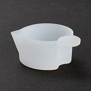 Silicone Non-stick Measuring Cups, for Mixing Casting Epoxy resin, DIY Epoxy Craft Mold Tools, White, 4.6x3.5x2cm, Capacity: 10ml(0.34fl. oz)(DIY-P059-02)