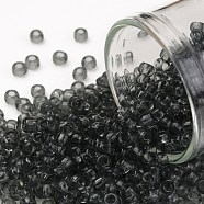 TOHO Round Seed Beads, Japanese Seed Beads, (9B) Transparent Gray, 8/0, 3mm, Hole: 1mm, about 1111pcs/50g(SEED-XTR08-0009B)
