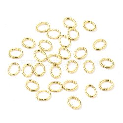 304 Stainless Steel Jump Rings, Closed Jump Rings, Oval, Real 18K Gold Plated, 4x5x0.6mm, Inner Diameter: 3x4mm(STAS-F221-46O-G)