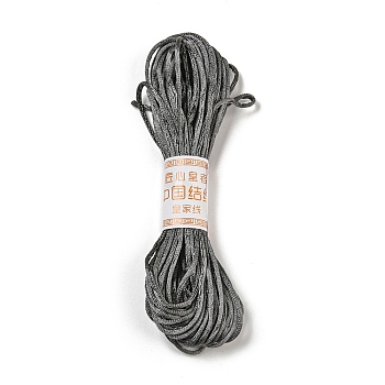Polyester Embroidery Floss, Cross Stitch Threads, Gray, 2mm, 10m/bundle