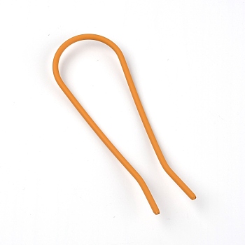Zinc Alloy Hair Fork, Orange, 110x38x3mm