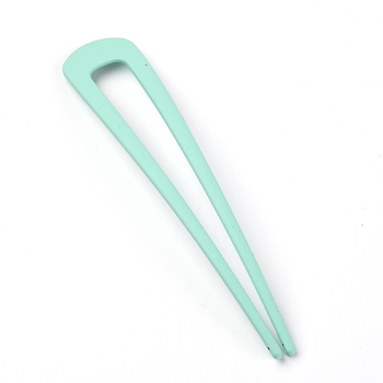 Zinc Alloy Hair Fork, Aquamarine, 100x19.5x2mm