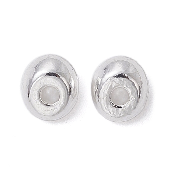 Alloy Spacer Beads, Long-Lasting Plated, Arc Shape, Silver, 5.5x5x3.5mm, Hole: 1.2mm