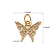 Brass Micro Pave Clear Cubic Zirconia Charms(ZIRC-CA0001-02)-2
