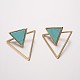 Synthetic Turquoise Ear Studs(EJEW-G147-C02)-1