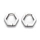 Pendientes de aro hexagonales de acero inoxidable resistentes al deslustre 304(STAS-H156-03B-P)-2