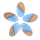Opaque Resin & Walnut Wood Pendants(RESI-S389-041A-C)-2