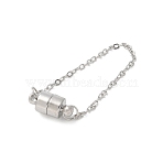 Brass Magnetic Clasps, Cadmium Free & Nickel Free & Lead Free, Link, Platinum, 88x6x6mm(X-KK-U052-24P)