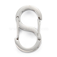 304 Stainless Steel S-Hook Clasps, Stainless Steel Color, 23x13.5x4mm, Hole: 10.5x8mm(STAS-C024-02D-P)