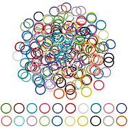 Elite 200Pcs 20 Colors Baking Painted Iron Jump Rings, Open Jump Rings, Mixed Color, 18 Gauge, 10x1mm, Inner Diameter: 8mm, 10pcs/color(IFIN-PH0002-10)