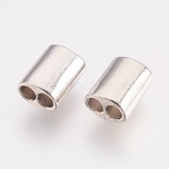 Alloy Multi-strand Links, For Leather Cord Bracelets Making Findings, Platinum, 11x8x5.5mm, Hole: 3mm(PALLOY-P170-01P)