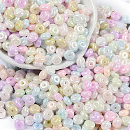 Opaque Colours Luster Glass Seed Beads, Donut, Mixed Color, 6.5x3mm, Hole: 1.8mm, about 1363pcs/pound(SEED-P008-01C-13)