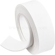 Flat Sided Imitation Leather Cords, White, 25x2mm, 2m/roll(LC-WH0002-03A)