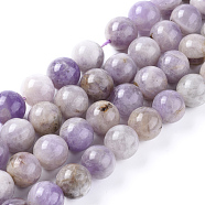 Natural Amethyst Beads Strands, Round, 8mm, Hole: 1.1mm, about 48pcs/strand, 15.35 inch(39cm)(X-G-L555-01-8mm)