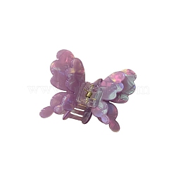 Butterfly Acrylic Claw Hair Clips, Hair Accessories for Women & Girls, Medium Purple, 65x58x42mm(PW-WG49228-03)