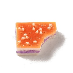 Opaque Resin Decoden Cabochons, Imitation Bread, Food, 22x15.5x10mm(CRES-L043-D06)