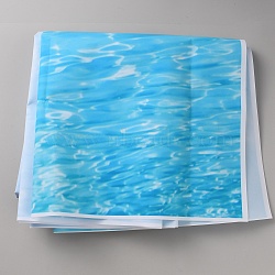 Polyester Swimming Pool Photography Backdrop Fabrics, Cyan, 1200x180x0.1mm(DIY-WH0622-754A)