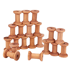 Wooden Empty Spools for Wire, Thread Bobbins, Sienna, 3.45x5cm(TOOL-WH0125-86)