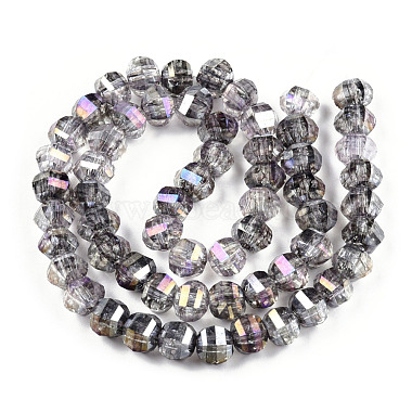 Transparent Electroplate Glass Beads Strands(EGLA-N006-078A)-2
