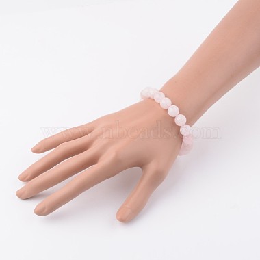 Natural Rose Quartz Stretch Bracelets(X-BJEW-JB02428)-3