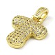 Brass Micro Pave Clear Cubic Zirconia Pendants(KK-M279-01G-T)-2