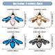 hobbiesay 4шт. 4 брошь в виде пчелы со стразами colros(JEWB-HY0001-03)-2