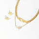 Golden Stainless Steel Jewelry Set(QE0758-4)-1