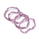 Natural Rose Quartz Bead Stretch Bracelets(X-BJEW-K213-30)-1