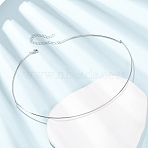 1.5MM Brass Torque Choker Necklaces, Long-Lasting Plated, Rack Plating, Lead Free & Cadmium Free, Platinum, 13.19 inch(33.5cm)(KK-CBA3297-12P)