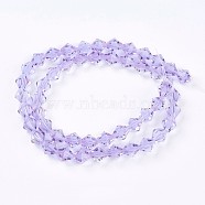 Faceted Imitation Austrian Crystal Bead Strands, Grade AAA, Bicone, Alice Blue, 6x6mm, Hole: 0.7~0.9mm, about 68pcs/strand, 15.7 inch(G-M180-6mm-04A)