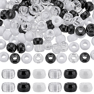 600Pcs 3 Colors Opaque Plastic Beads, Barrel, Mixed Color, 9x6mm, Hole: 3.8mm, 200pcs/color(KY-SC0001-89)