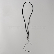 Cotton Cord Necklace Making, with Alloy Findings, Black, 503x4mm(FIND-TAC0010-83AS-03)