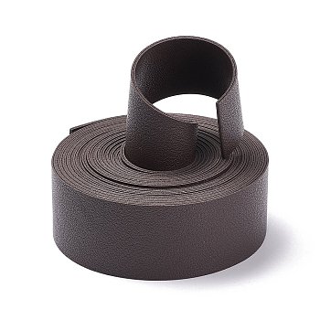 PU Leather Cord, Flat, Coconut Brown, 3x0.18cm, 3m/roll