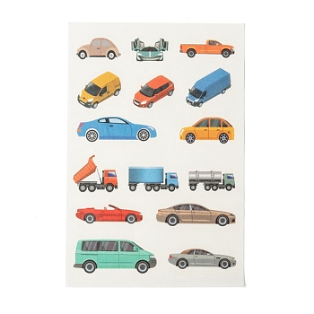 Paper Picture Stickers, for Children, Window Sticker Decorations, Car, Colorful, 12x8x0.01cm